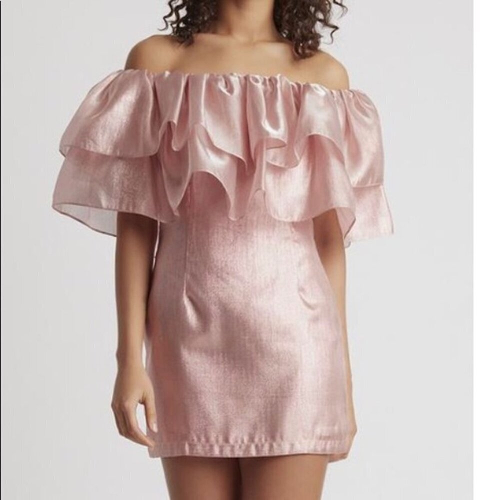 Choosy Copper Rose Organza Dress Size XS